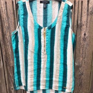 Ellen Tracy Natural Linen Top